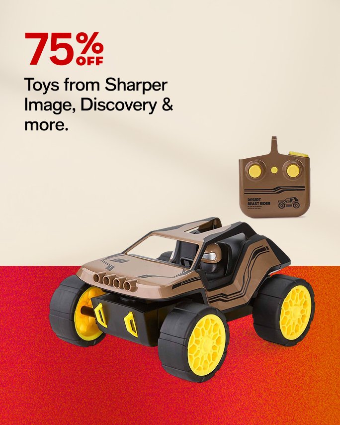 75% Toys from Sharper
