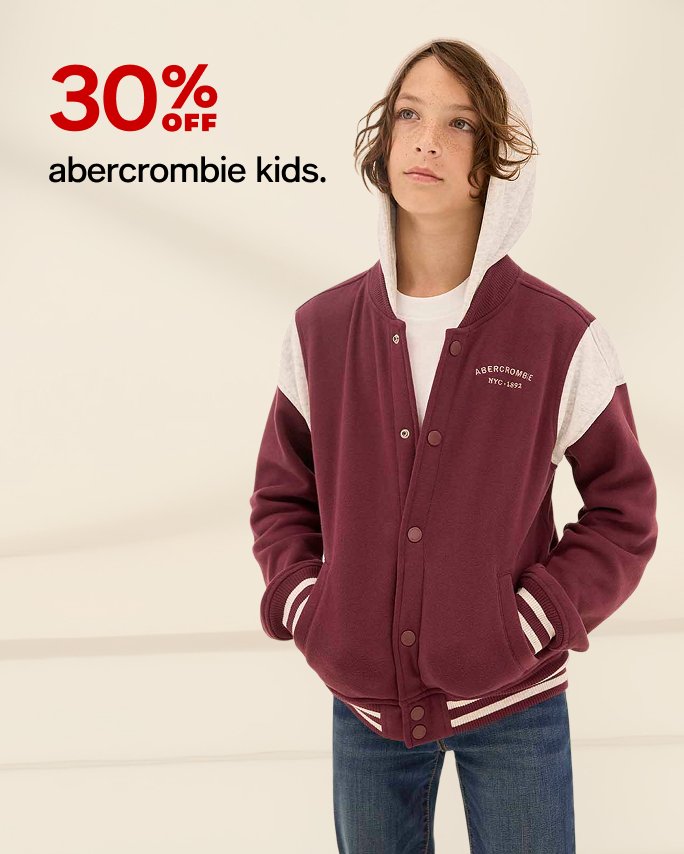 30%off abercrombie kids