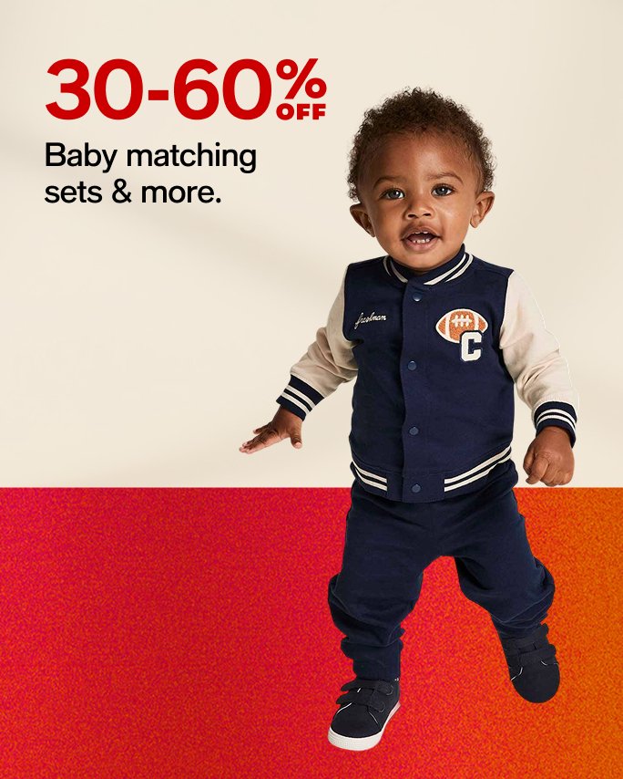 30-60%off Baby matching sets & more