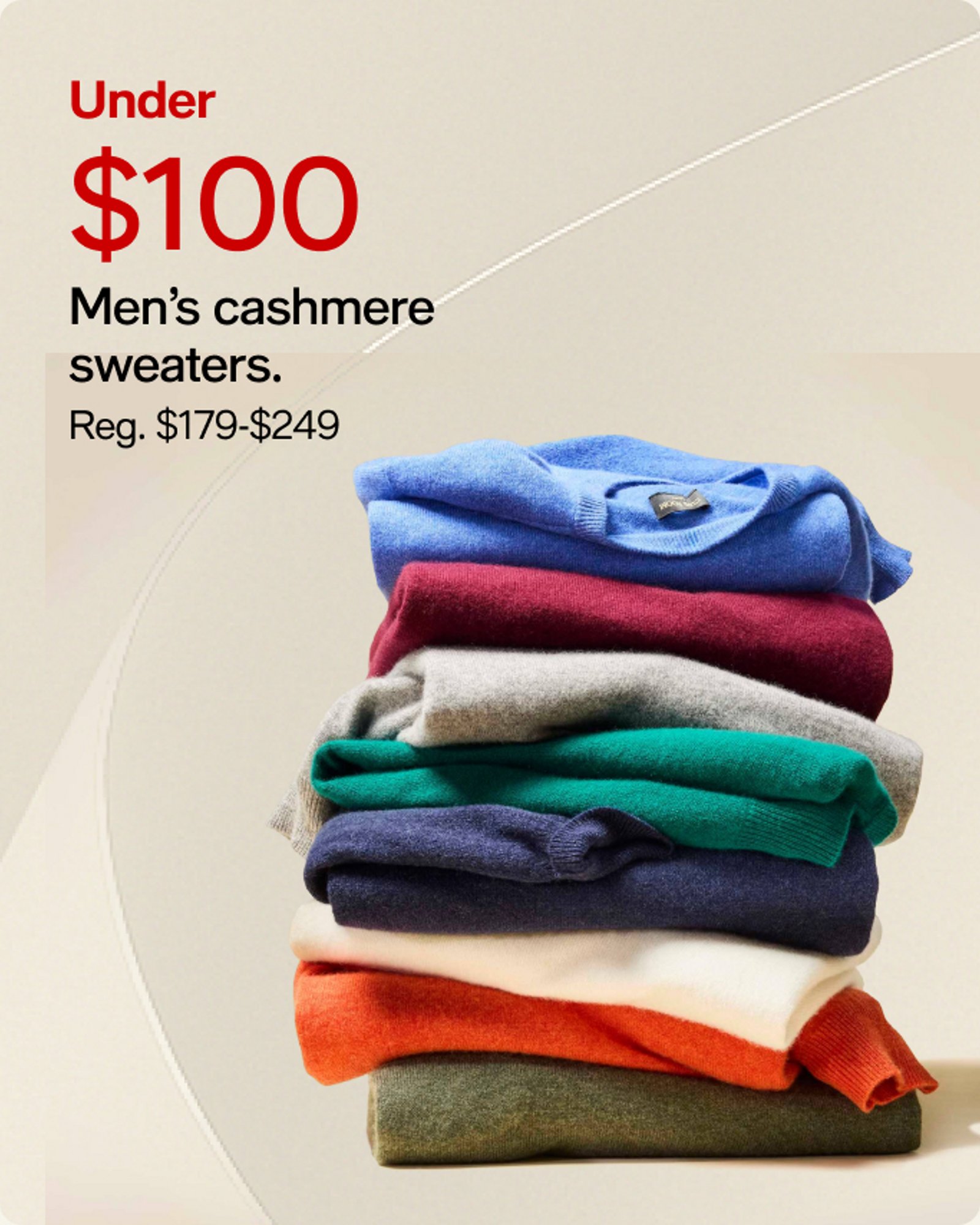 Men's cashmere sweaters