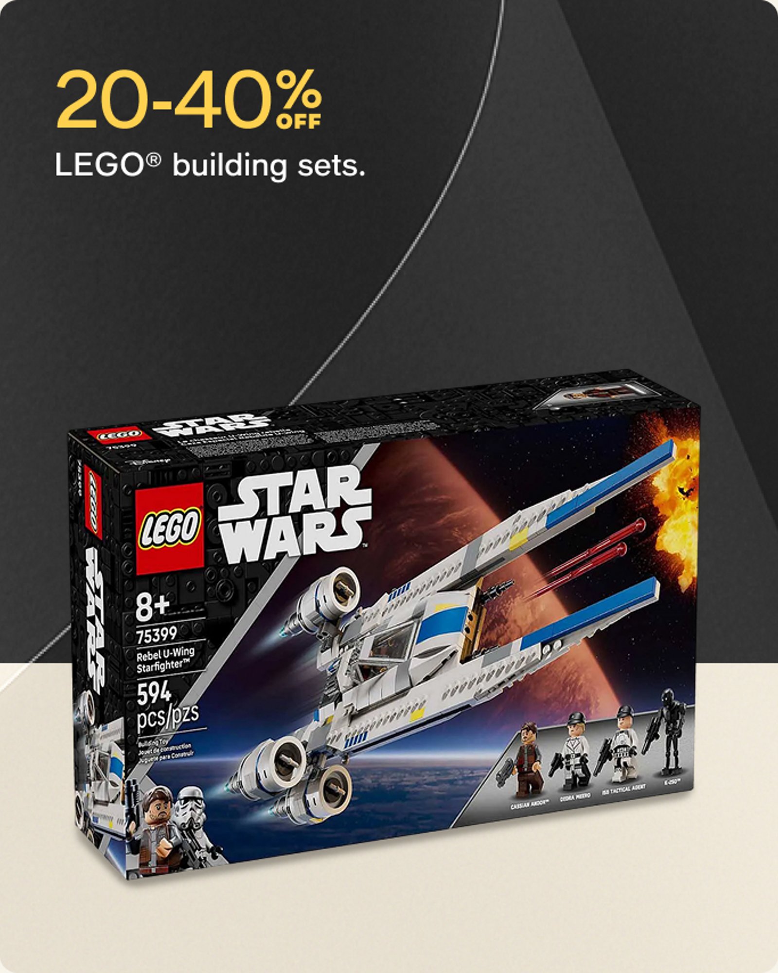 20-40% off lego